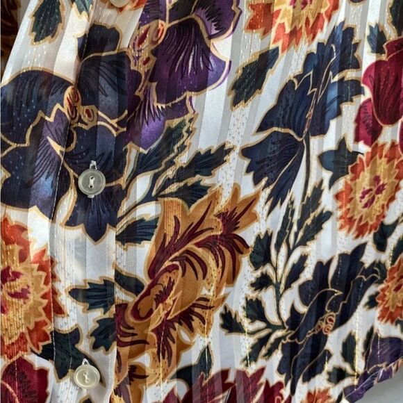 Vintage Westbound Blouse Top Size 12 Floral Colorful Long Sleeve - Picture 5 of 6